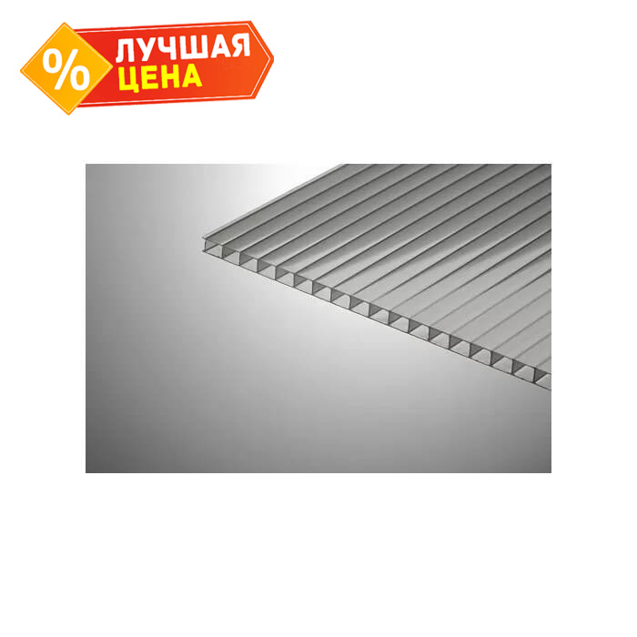 Сотовый поликарбонат 4 мм КОЛИБРИ серебро 2100х12000 мм